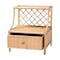 Baxton Studio Lalo Modern Bohemian Natural Brown Rattan 1-Drawer Nightstand 231-13153-ZORO - alternate 3
